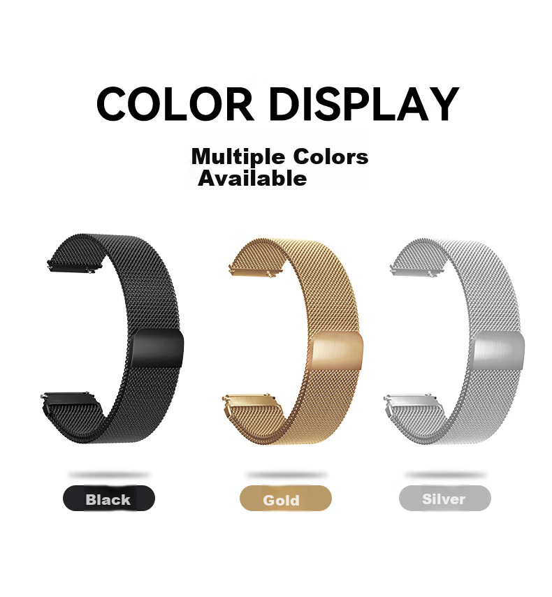 CangHua Milanese Metal Magnetic Watch Strap for OPPO Watch X3 Mini/Watch X2 Mini, Silver, Unisex Fashion Band 2