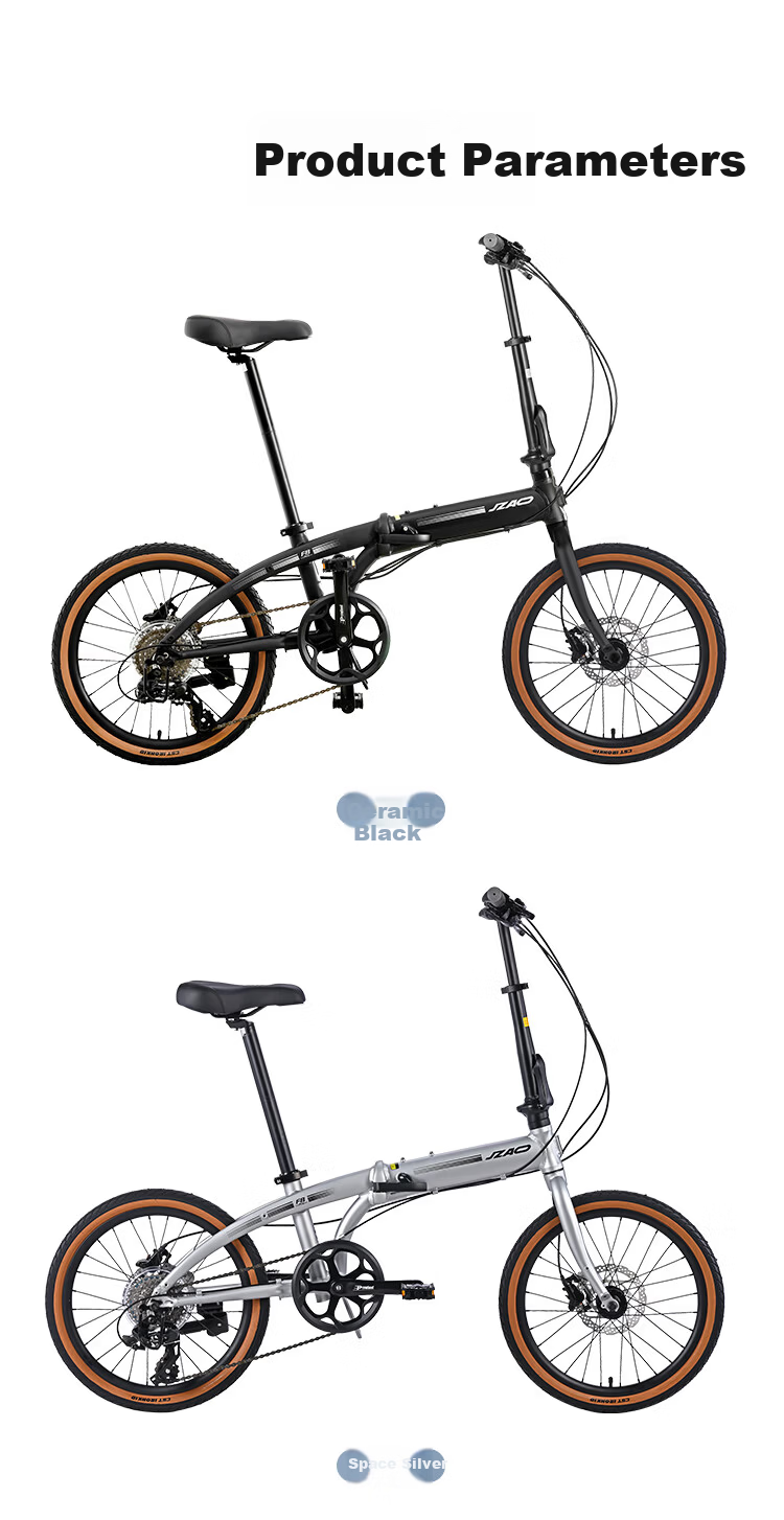 JD Jingzao F8 Pro Folding Bike Shimano 8-Speed Hydraulic Disc Brake Adult Student 20-inch Ceramic Black 7