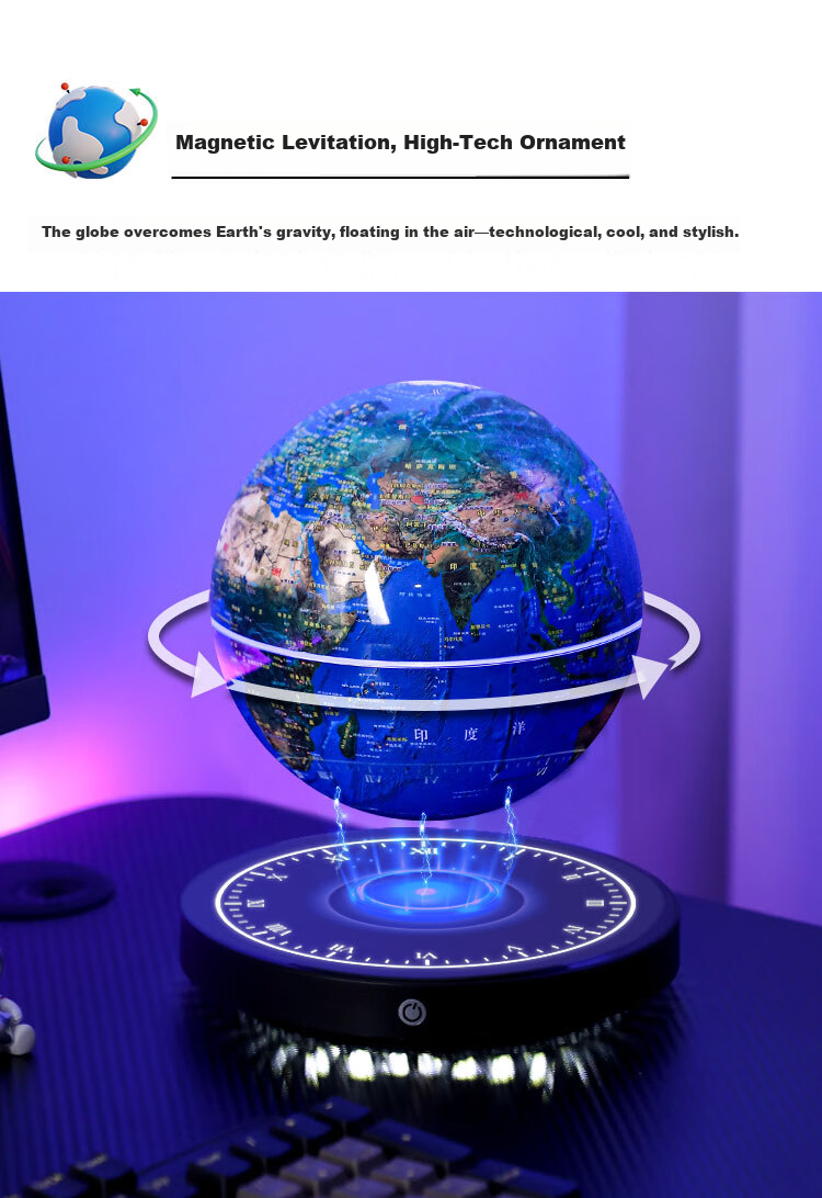 Hengyi Floating 3D Globe with Bluetooth Playback 20cm Illuminated Auto-Rotating Children's Toy New Year Gift 4