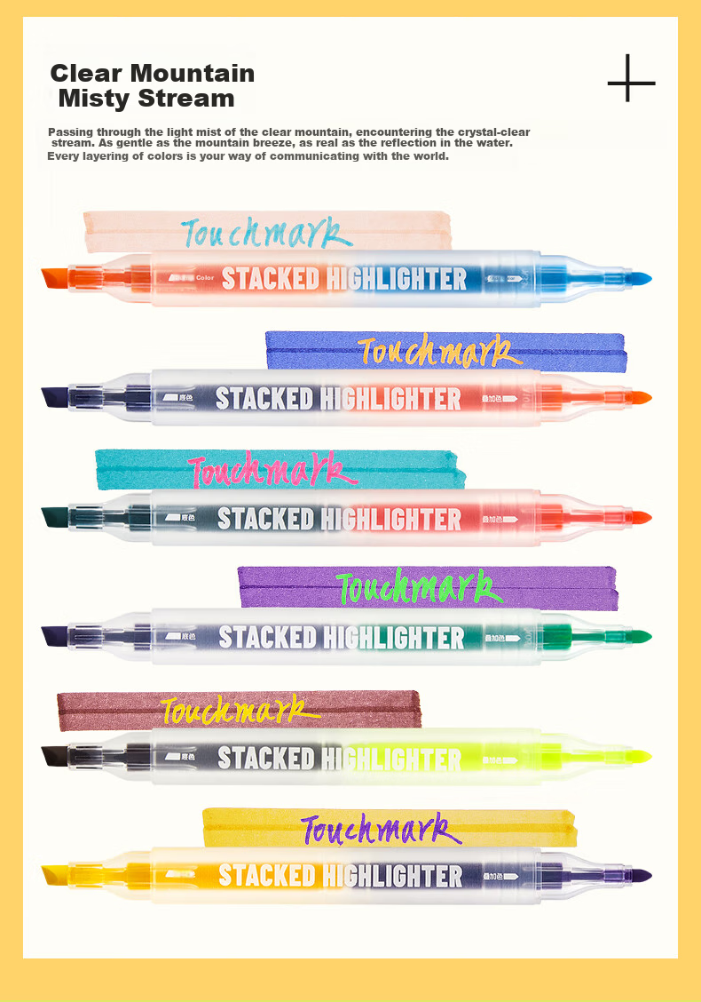 Touch Mark Colorful Highlighter Gel Pen, 18 Colors, Luminous Sand Fluorescent Pen, Elementary School Student Planner Handwritten Report Pen, Specialized Marker Pen for Notes, Children's Day Birthday Gift for Boys And Girls 8