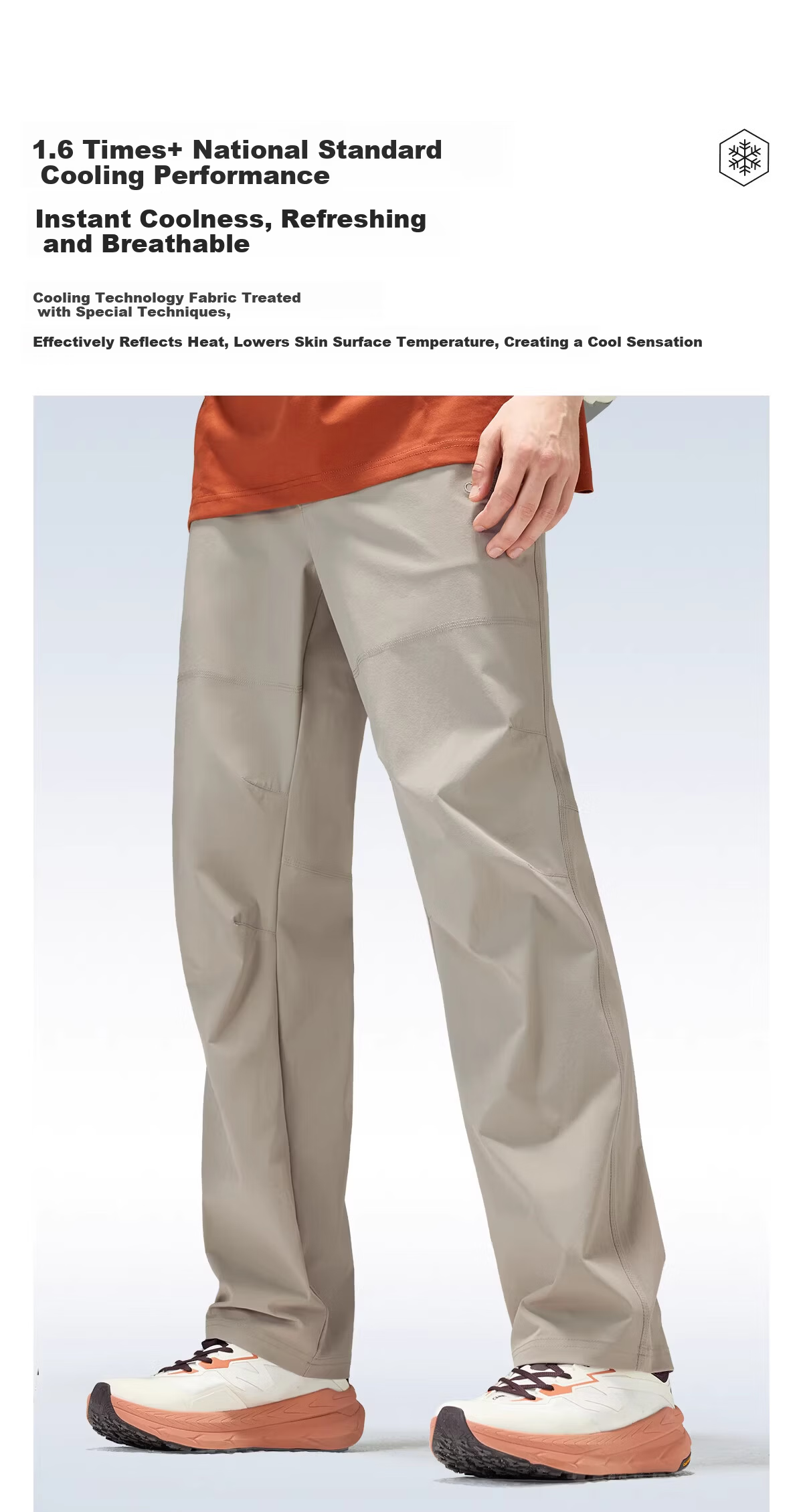 CAMEL Outdoor Quick-Dry Pants Men 26 Spring Summer Woven Cool Breathable Moisture-Wicking High UV Protection Hiking Mountaineering Long Pants Women 9042 9