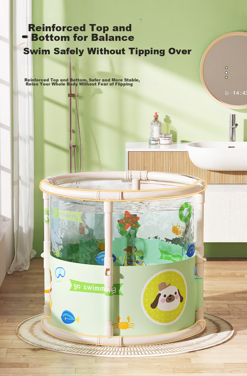 Sodi Children's Day Baby Swimming Tub Foldable Bath Bucket Home Use Newborn 0-3 Years Gift 1