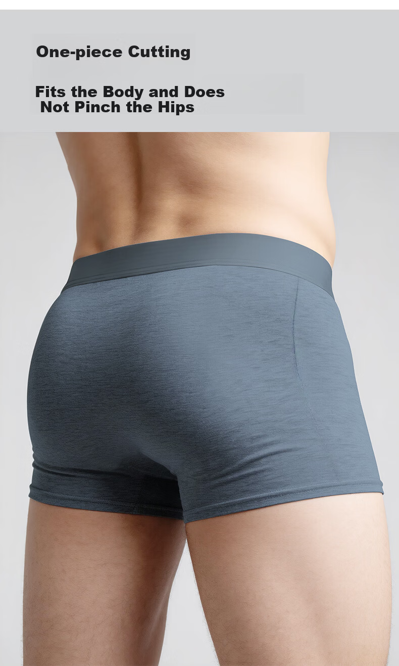 NolansenDi Men's Disposable Underwear EO Sterilized 100% Cotton 7A Antibacterial Travel Daily Use Boxer Briefs 5-Pack 2XL 6