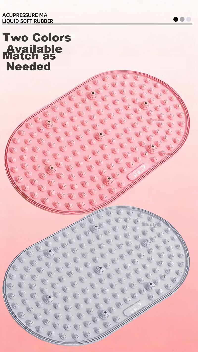 Chengyue Liquid Soft Gel Acupressure Board Ultra Slow Running Foot Massage Mat Foot Acupoint Therapy Toe Gray CY-622 11