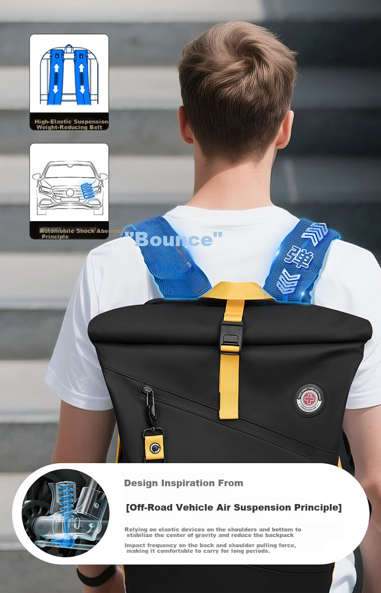 CROSSGEAR Cross Medal Weight Loss Master Business Backpack for Men 16-inch Laptop Bag Large Capacity Student School Travel Bag 7