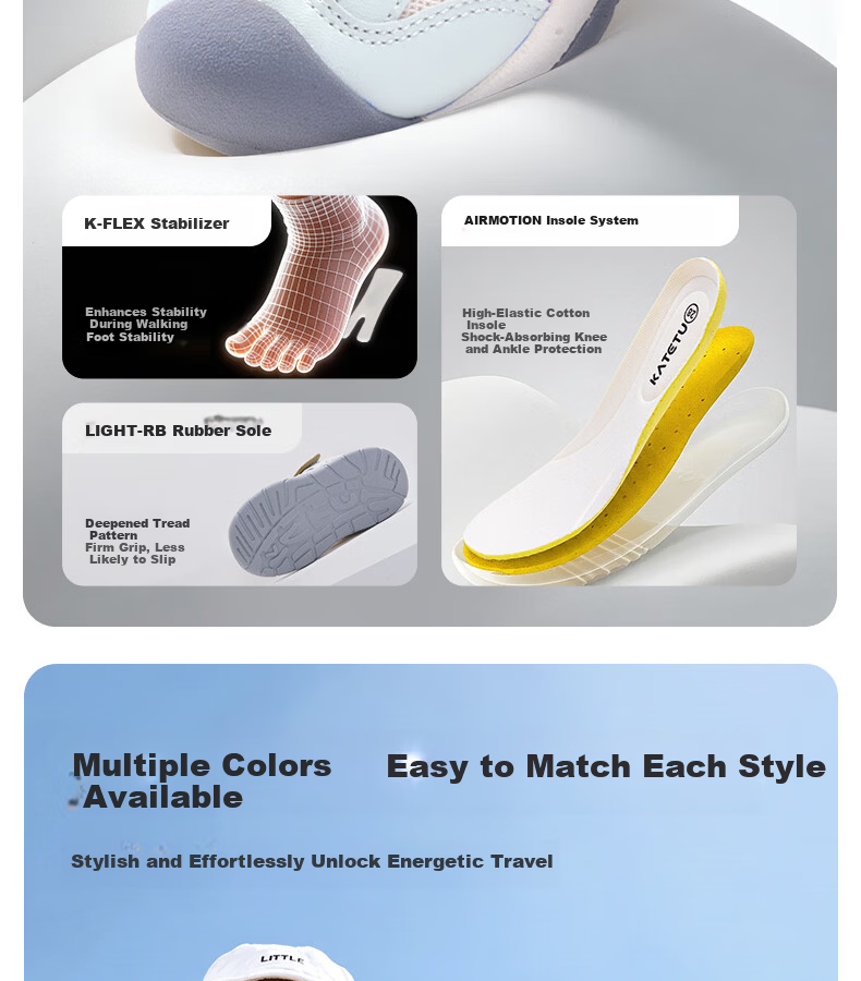 Caterpillar Rabbit Kids Shoes 2026 Spring New Baby Boys Functional Shoes Girls Breathable Walking Shoes X6AE027 9