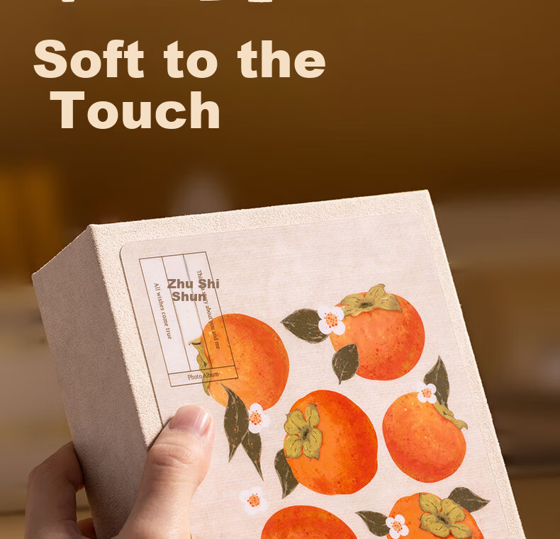 Deli Photo Album 5-inch (100*137.5mm) 100 Sheets Family Album Couple Travel Album Memory Book Children's Growth Record Orange PQ856 13