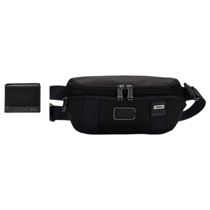 TUMI FREMONT Men's Black Waist Bag Commuter Casual Sports Crossbody Bag 02223401DO