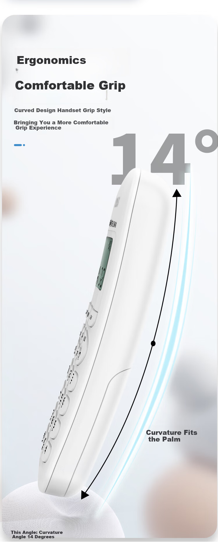 Baotaier Cordless Digital Telephone, Wireless Landline, Parent-Child Handset, for Office And Home Use, Wide Signal Coverage, Quick Dialing, Phonebook Function, T055 One-To White 4