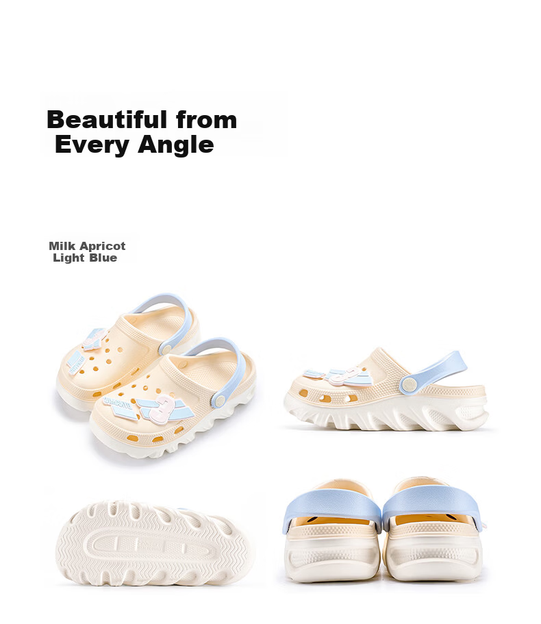 Cheerful Mario Kids Hole Shoes Girls Summer 2026 New EVA Beach Slippers Big Kids Parent-Child Outdoor Sandals 7
