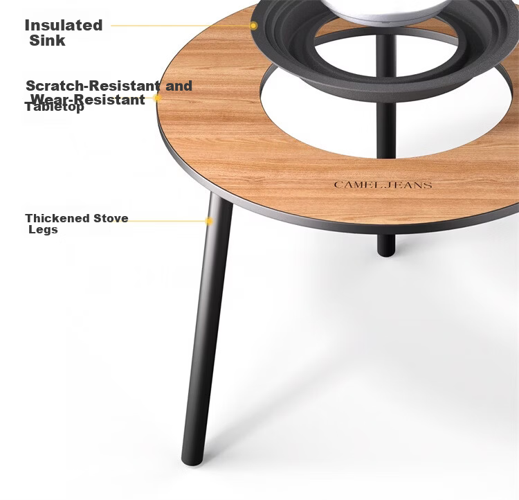 CAMELJEANS Electric and Charcoal Dual-Use Tea Boiling Table BBQ Grill for Home and Outdoor Camping 175CH25026 7