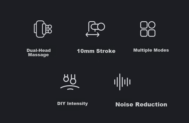 KICA K3 Professional Dual-Head Fascia Gun Muscle Massager Smart Fitness Training Neck Fascia Device Mini Silent Home Use Advanced Gray 2