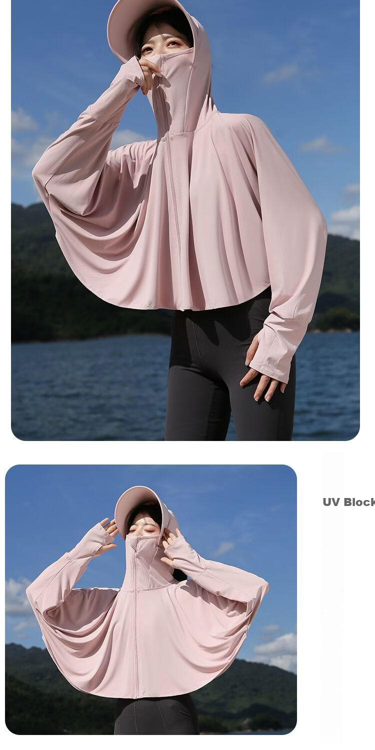 Combo Women's Summer Thin UV Protection Sun Shirt Mesh Loose Shawl Ice Silk European Style Sun Protection Skin Jacket 14