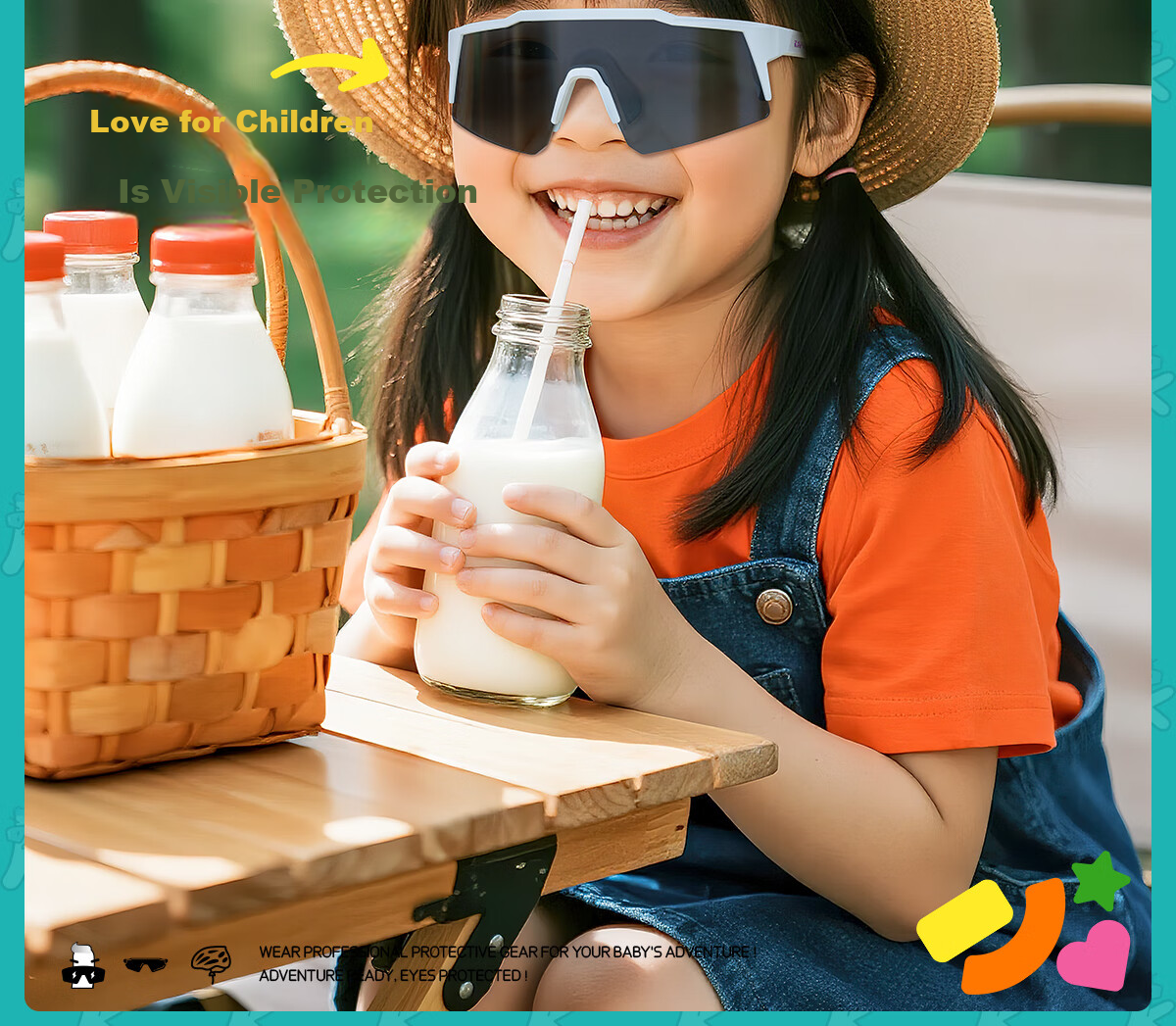 KAPVOE Kids Pilot Sports Sunglasses Running Cycling Glasses Children Speed Skating UV Protection Goggles Unisex 8