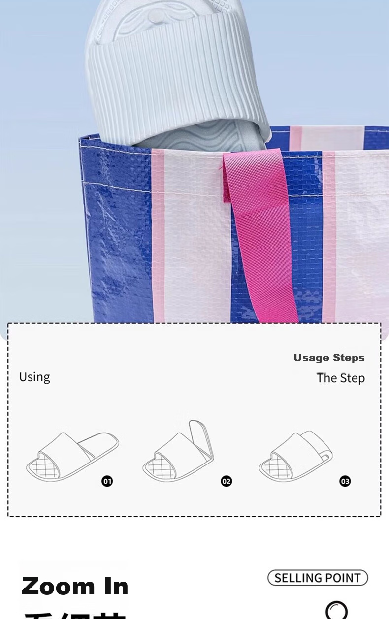BWNK Foldable Travel Slippers Lightweight Unisex Non-Slip Shower Sandals Portable Couple Hotel Beach Disposable Slippers 2