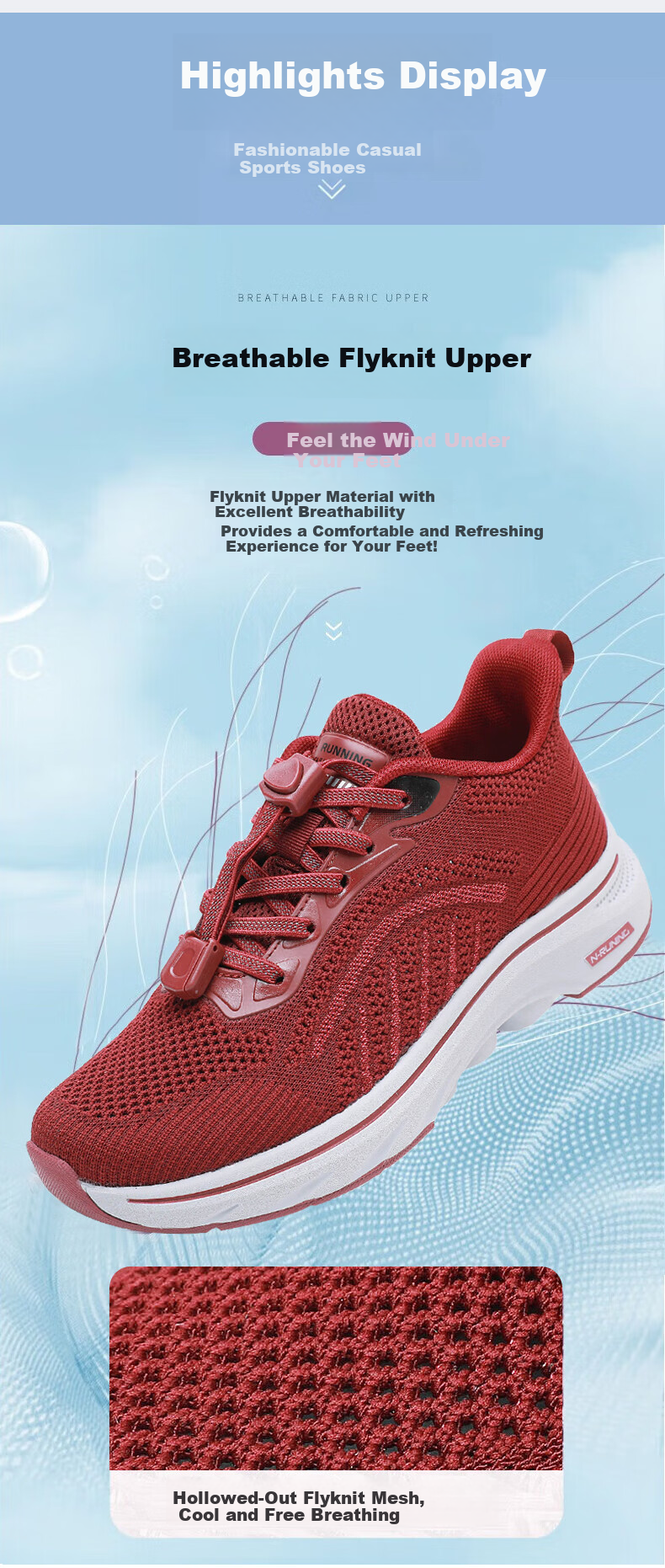 Anglerfish Summer Breathable Mesh Mom Casual Shoes Sports Walking Shoes Elderly Old Beijing Cloth Shoes A6000 Red 38 5