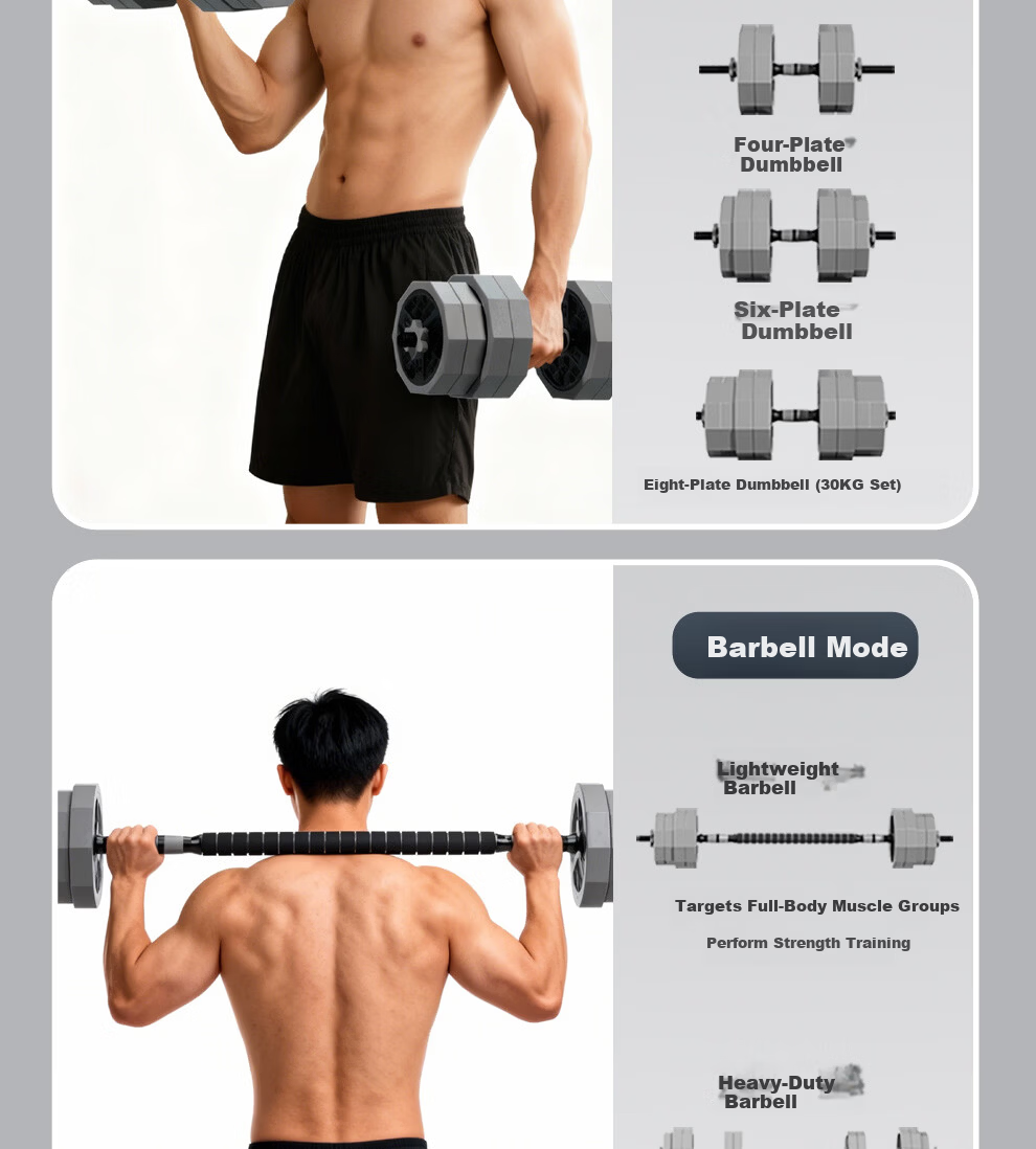 PROIRON Adjustable Dumbbell Set 30KG Home Fitness Barbell Combo for Men and Women (JD Exclusive) 11