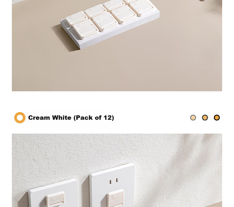 Betis Socket Protective Covers Child Safety Electric Shock Prevention Plugs Baby Outlet Caps Power Set Infant Protection Cream White 24 Pieces 21
