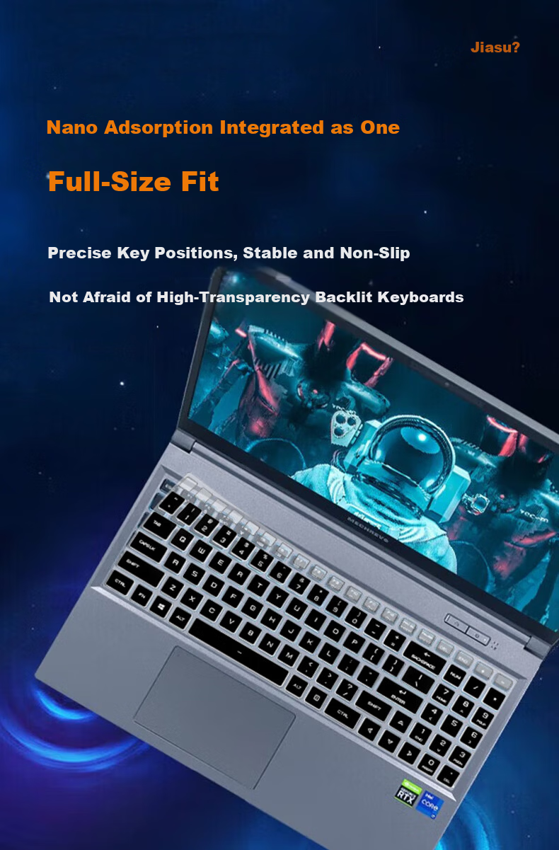 Jiasu Mechanical Revolution Aurora X/Aurora X Pro 2026/25 Model Black Keyboard Film, Anti-Blue Light Tempered Glass Film, 16-Inch Laptop Tempered Protective Film Set 1