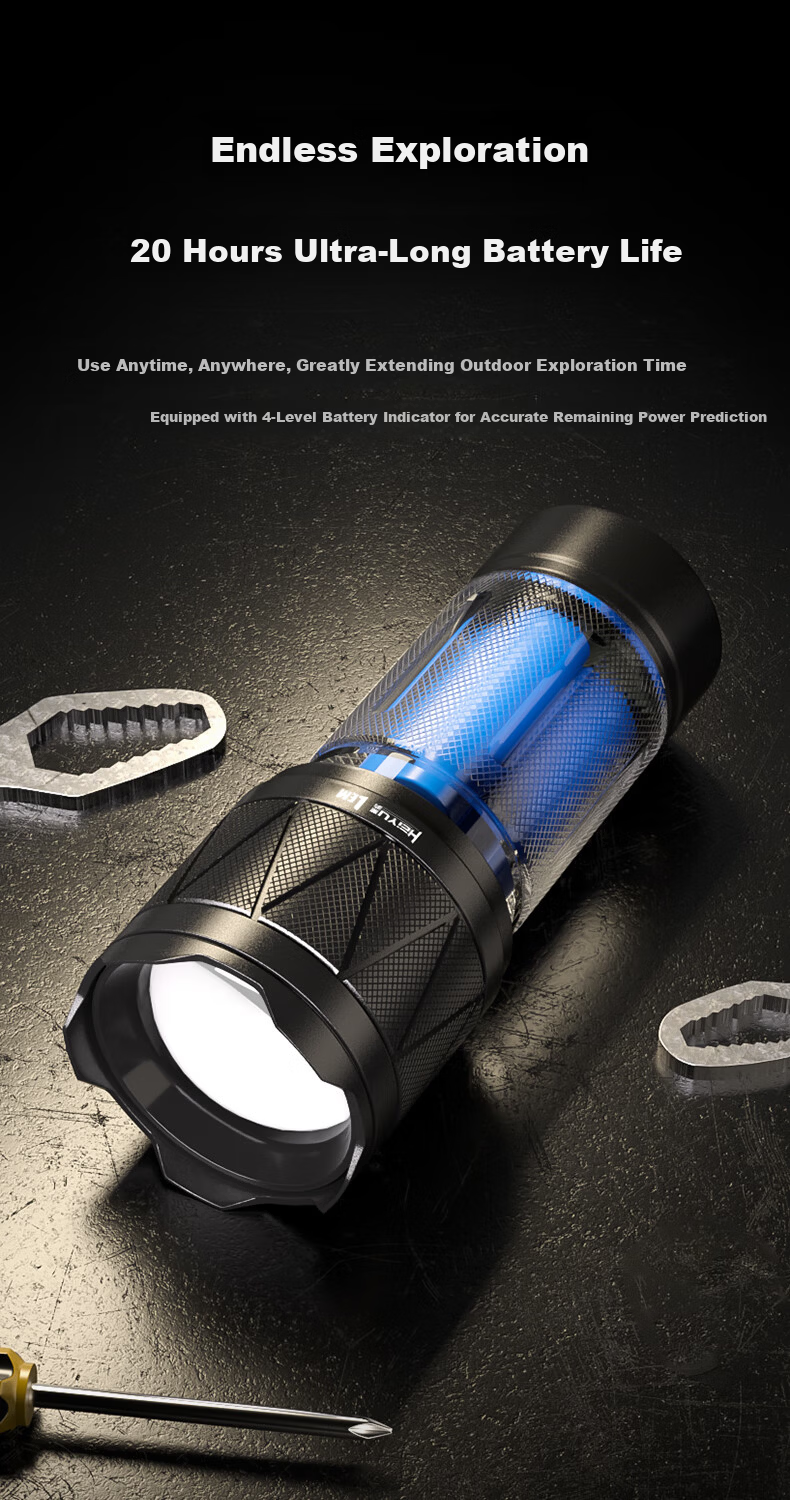 LEM Flashlight High Brightness Zoomable Long-Range Portable Survival Military Emergency Light 9