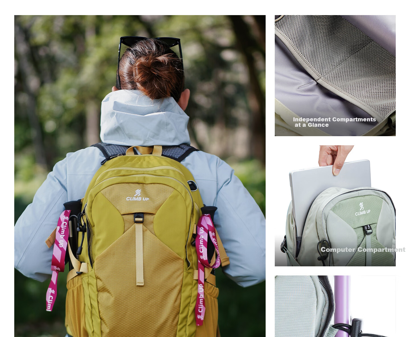 Saipu Outdoor Hiking Backpack Lightweight Men's Large Capacity Water-Resistant Travel Daypack Women 9
