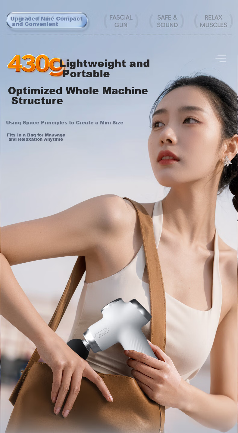 LI-NING Fascia Gun Massager Shoulder Neck Waist Back Massager Professional Mini Portable Fitness Muscle Relaxation Gift for Parents Mother's Day Spring Festival Valentine's Day Qixi Festival for Men a 16