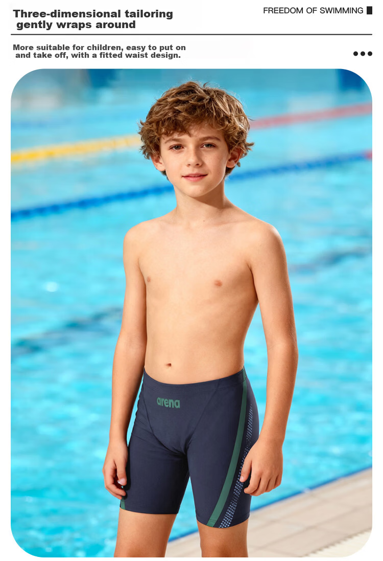 Arena Kids Boys Competitive Square Leg Swim Trunks High Elasticity Comfortable Training Swimwear for Youth and Teens 7