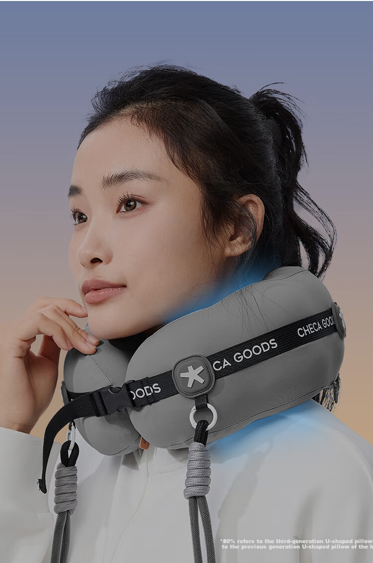 CHECA GOODS U-Shaped Neck Pillow Travel Portable Airplane Neck Pillow Long-Distance Neck Support Office Nap U-Shaped Pillow 14