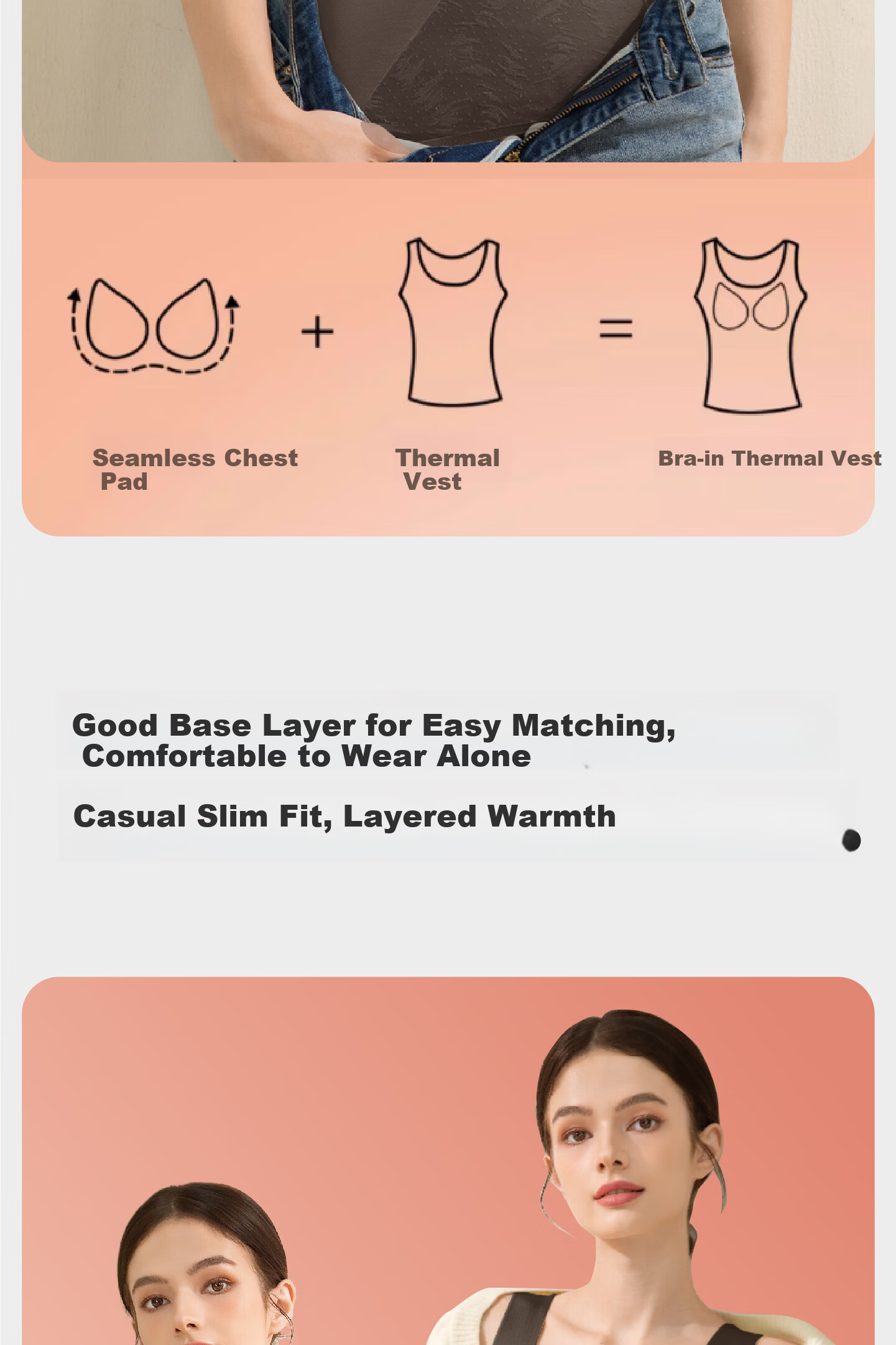 Tingmei Seamless Thermal Vest for Women with Built-in Bra Pads 2025 New Autumn Winter German Velvet Base Layer XL 13