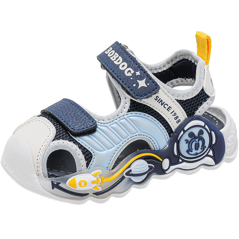 Babu Bean Boys Summer Closed-Toe Sandals Toddler Lightweight Baby Shoes 105352044 Navy Blue/Beige Size 26
