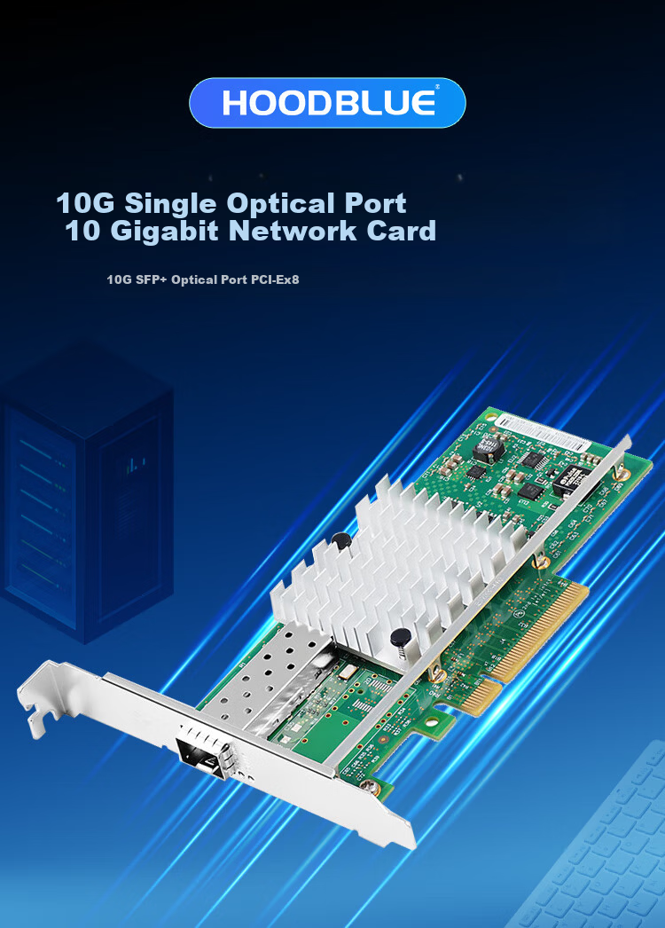 Hoodblue 2.5G Ethernet PCI-E Network Card Intel Chipset 2500Mbps Desktop NAS Server Internal 2.5G Network Card HBE25M2-T1 1