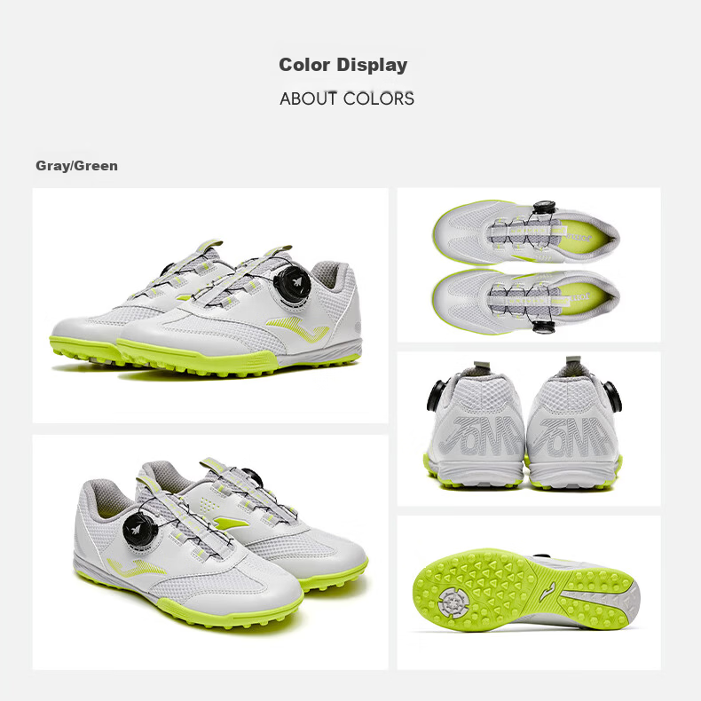 JOMA Kids Soccer Shoes TF Turf Studs Youth Student Professional Competition Training Shoes Light Blue Size 32 10