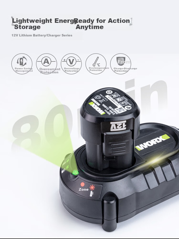 WORX 12V Lithium 2.5Ah Battery Pack WA3511 Power Tool 1