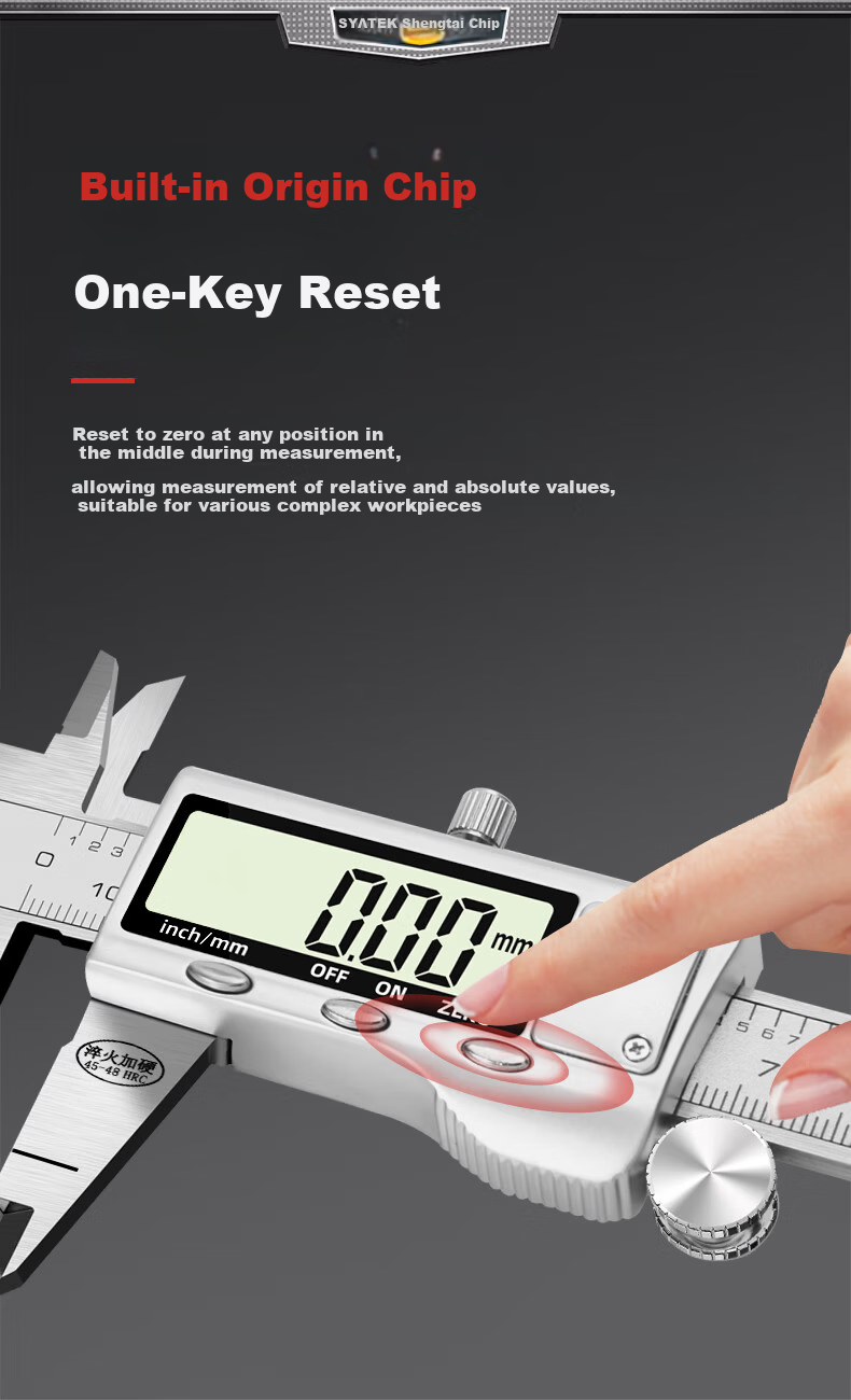SYNTEK Digital Vernier Caliper Electronic High-Precision Industrial Grade Inner Diameter Oil Gauge Caliper 150mm 7