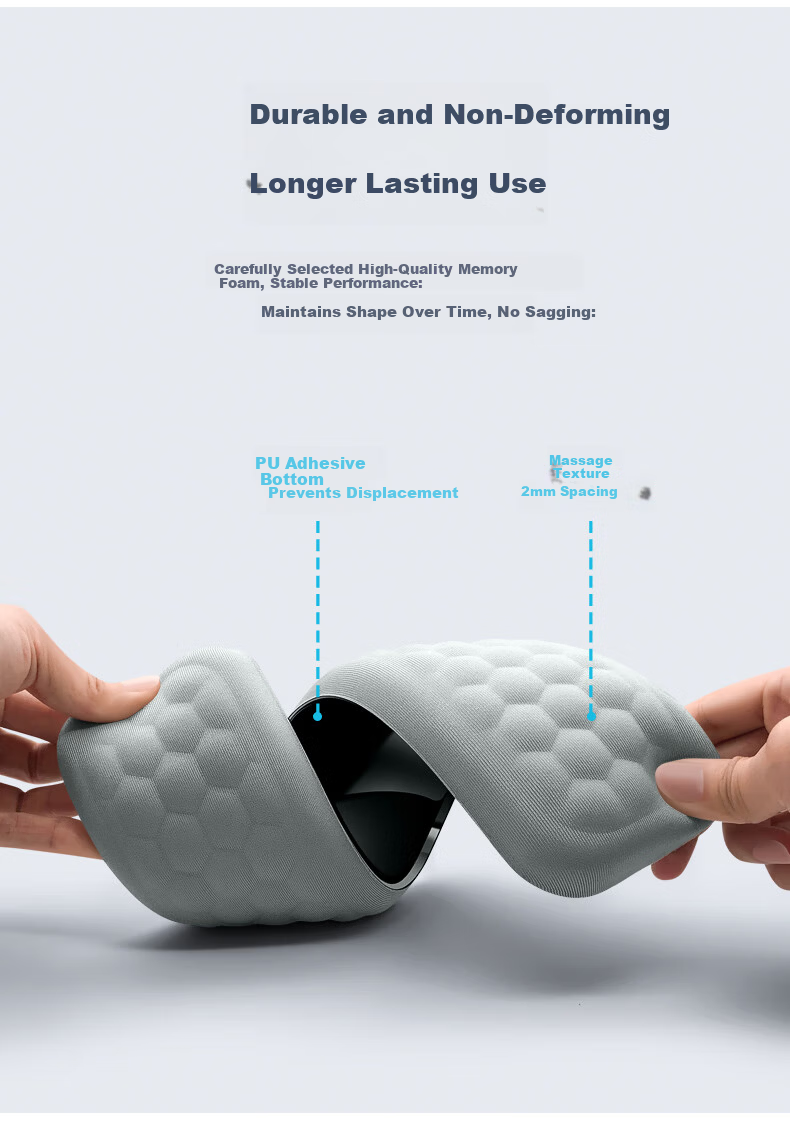 KPTE New Model [Edge Elbow Support], Convex Massage Wrist Rest, 30*10*2.5CM, Student Office Mouse Pad, Wrist Support, Memory Foam Wrist Pad, Keyboard Hand Rest Pad, Wrist Support 8