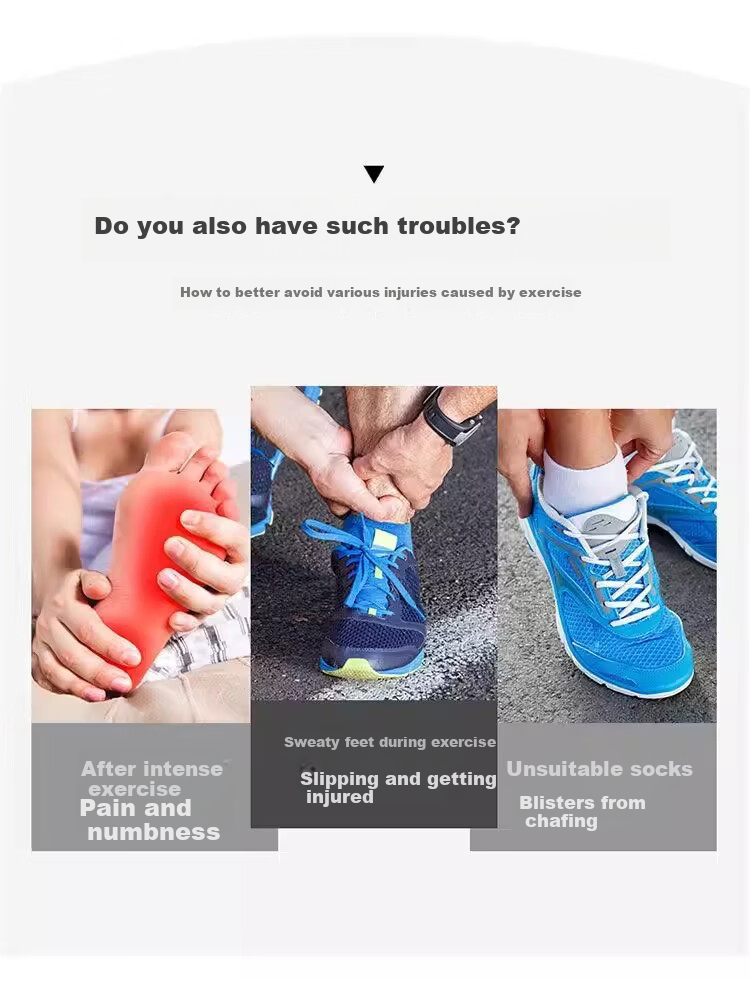 Warrior Sports Socks for Men, Breathable Shock-Absorbing Non-Slip 10A Antibacterial Wear-Resistant Football Running Training Thickened Terry Bottom Short Socks 5