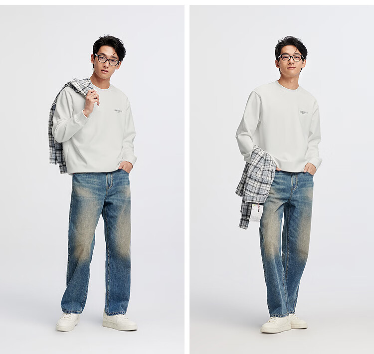 Semir Wang Anyu Collaboration Series Aerospace Sweatshirt Men Autumn Soft Cotton Heavyweight Casual Couple Long Sleeve 20