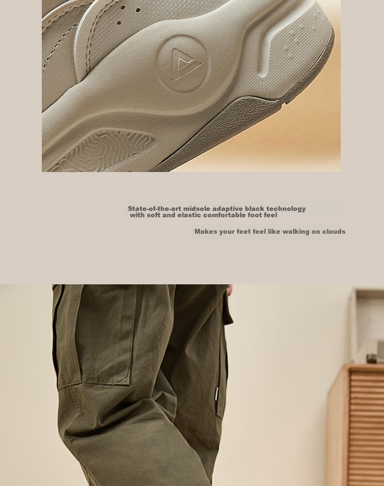PEAK Taiji Roaming Men's Summer Height-Increasing Thick-Soled Casual Lightweight Sports Shoes DB340257 7