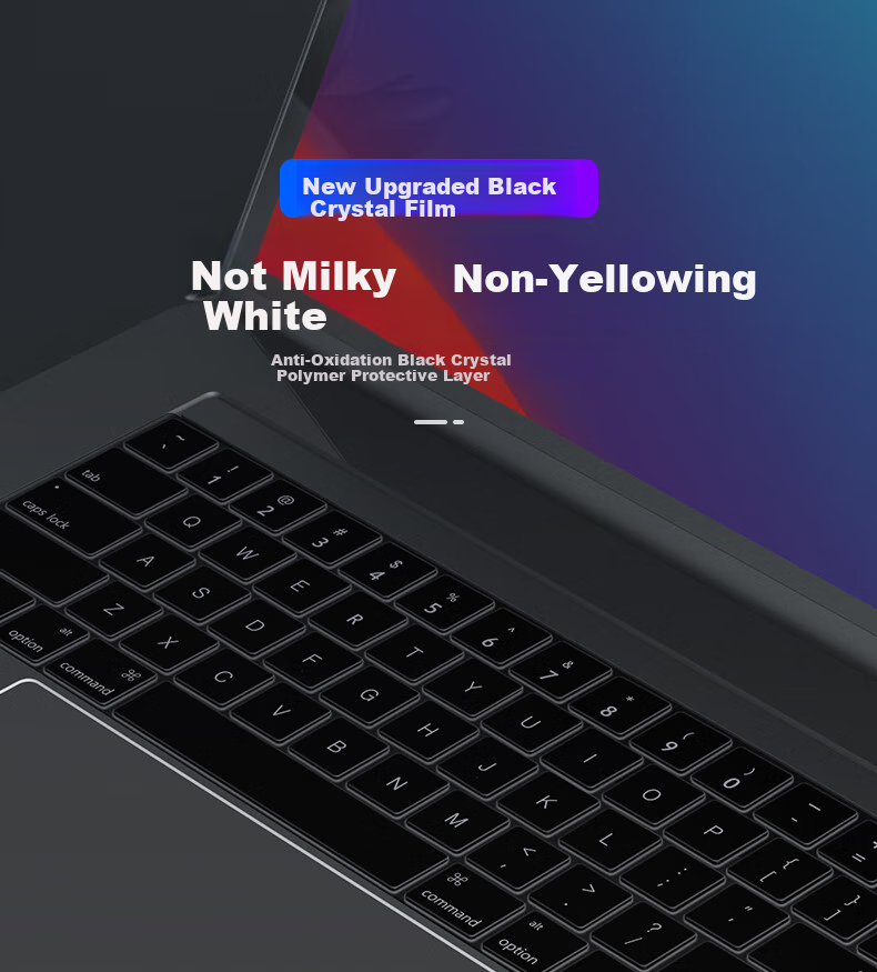 DiYi Workshop Ultra-Thin Black Crystal Nano Antibacterial Keyboard Cover for Apple MacBook Pro 13/15 A1706/A1989/A1990 4