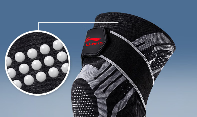 Li-Ning Knee Pads for Sports Running, Two-Pack, Meniscus Protection, Patellar Strap, Basketball Football Badminton Hiking Knee Support, Black, Size L 25