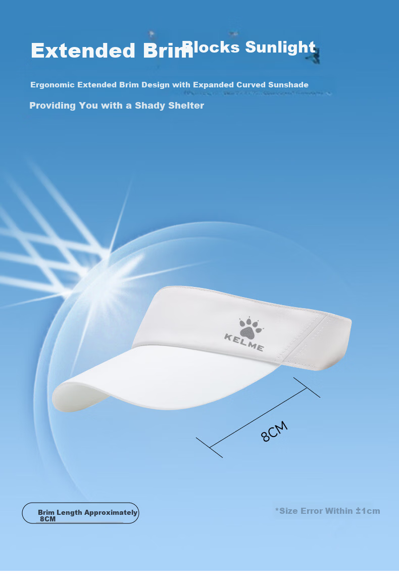 KELME Summer Outdoor Breathable Sweat-Absorbing Sunshade Marathon Running Cap 3