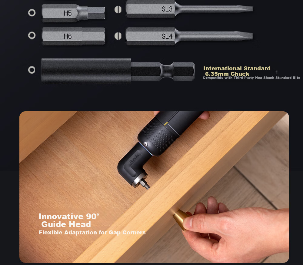 Fanttik S2 Pro Straight Handle Electric Screwdriver Multifunctional 7-Speed Adjustable Household Furniture Assembly Screwdriver 17