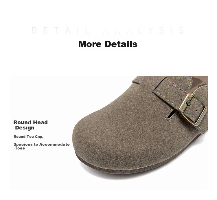 Dusto Birkenstock Women's Outdoor Slippers 2026 New Spring Casual Thick Sole Slip-On Closed-Toe Half Slippers 12