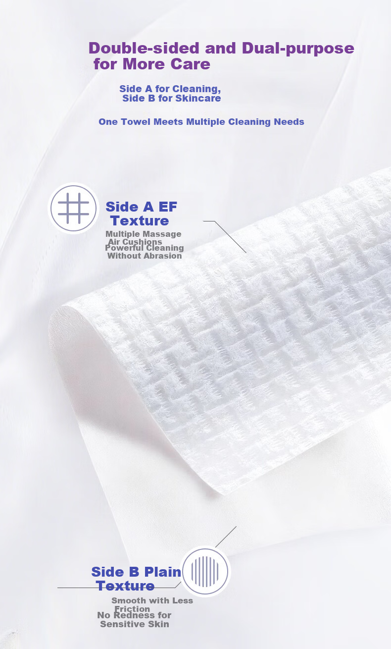 Lelch Plant Soft Towel Ultra Thick Disposable Cotton Soft Facial Towel Baby Cotton Soft Towel 60 Sheets*4 Packs 8