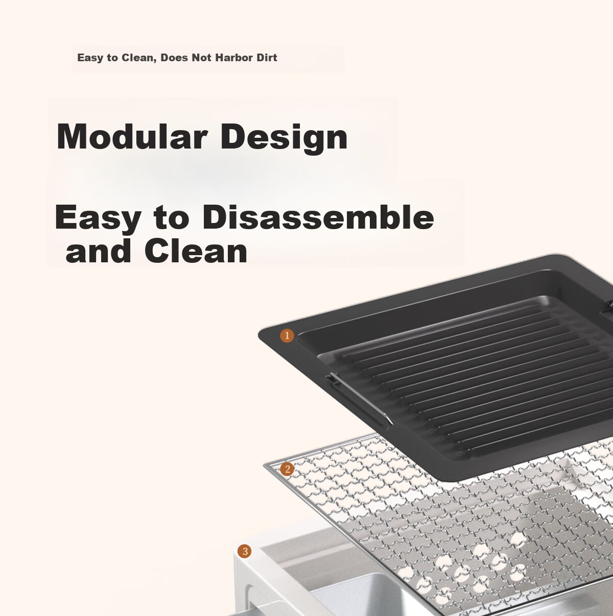 CAMELJEANS Home Barbecue Grill Fire Stove Set Indoor Barbecue Table 174BJ30745 White 6