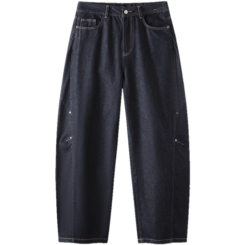 Semir Women's Jeans Autumn Vintage Patchwork Floor-Length Pants with Lyocell 2026 Curved Blade Pants 109526124003