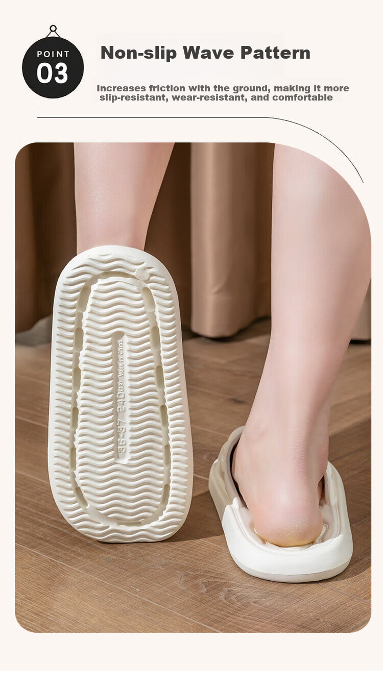Qiumuxi Women's Home Slippers Indoor Non-Slip Wear-Resistant Lightweight Breathable Silent Pink Peach Color Size 36-37 5