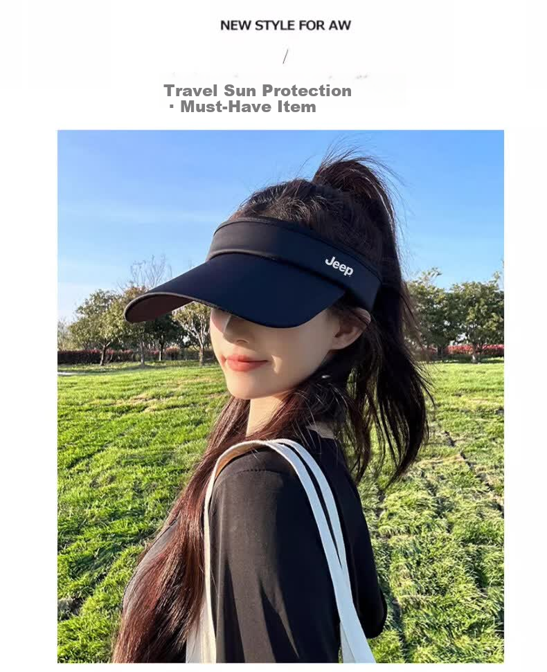 JEEP Women's New Summer Sunshade UV Protection Running Sports Visor Cap 3