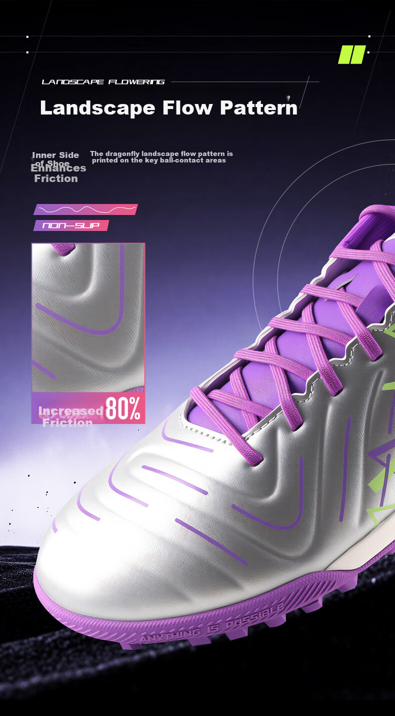 LI-NING Football Shoes TF Turf Studs Children's Professional Youth Adult Training Sports Competition Sneakers 3
