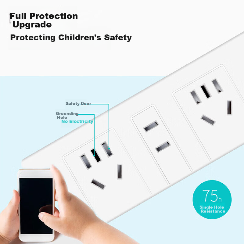 Deli Safety Power Strip 3 Outlets 2 Meters 18273